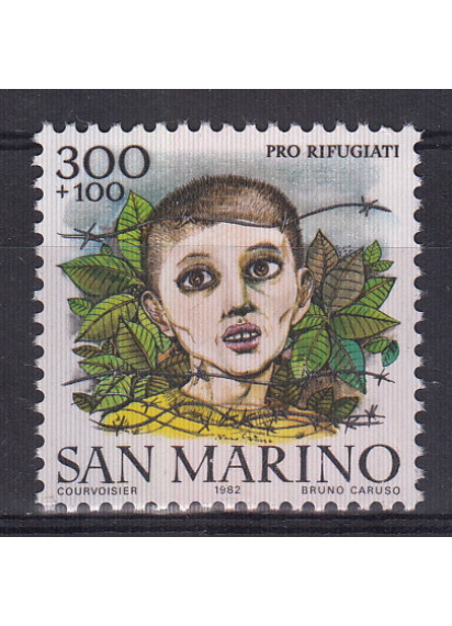 1982 San Marino Pro Rifugiati 1 valore nuovo Sassone 1108